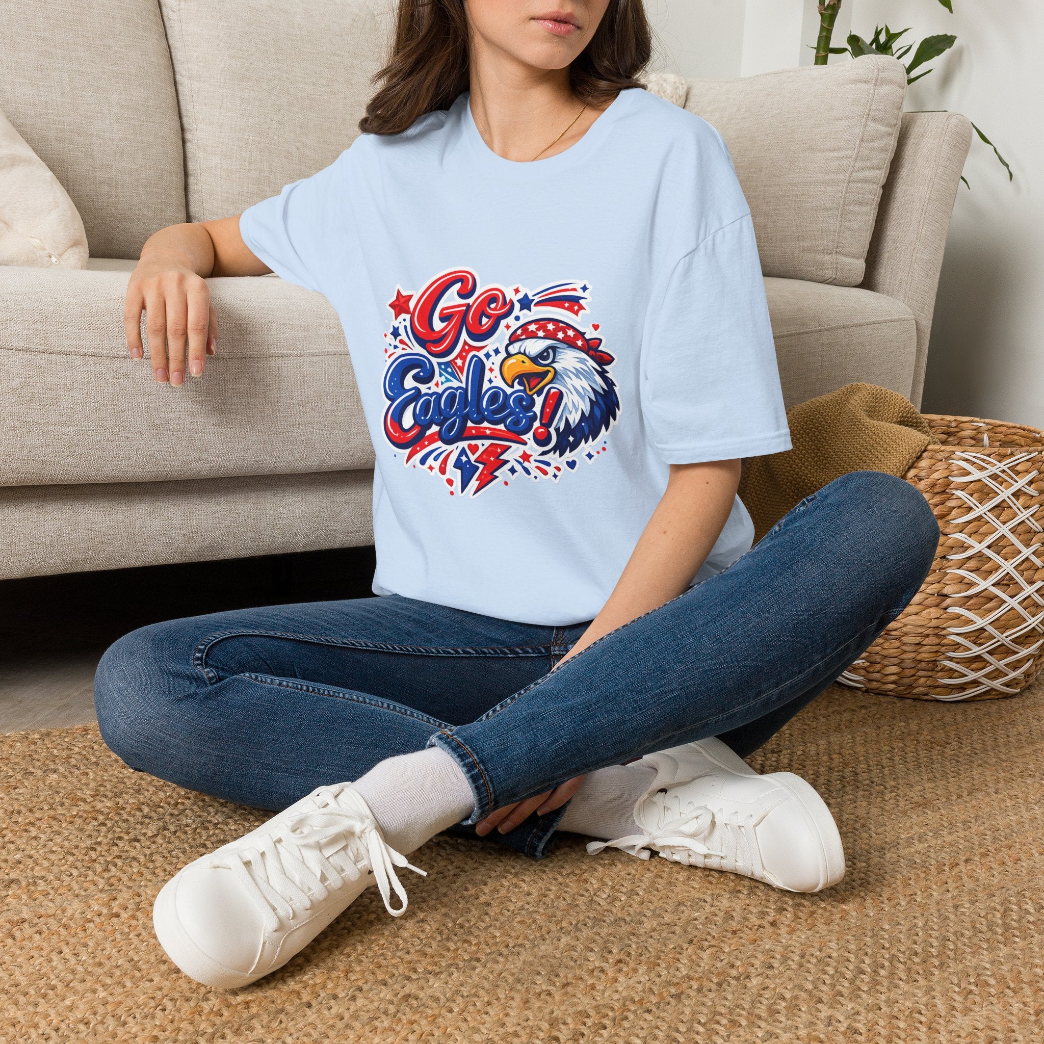 Eagle Fan T-Shirt – "Go Eagles" Patriotic Sports Tee
