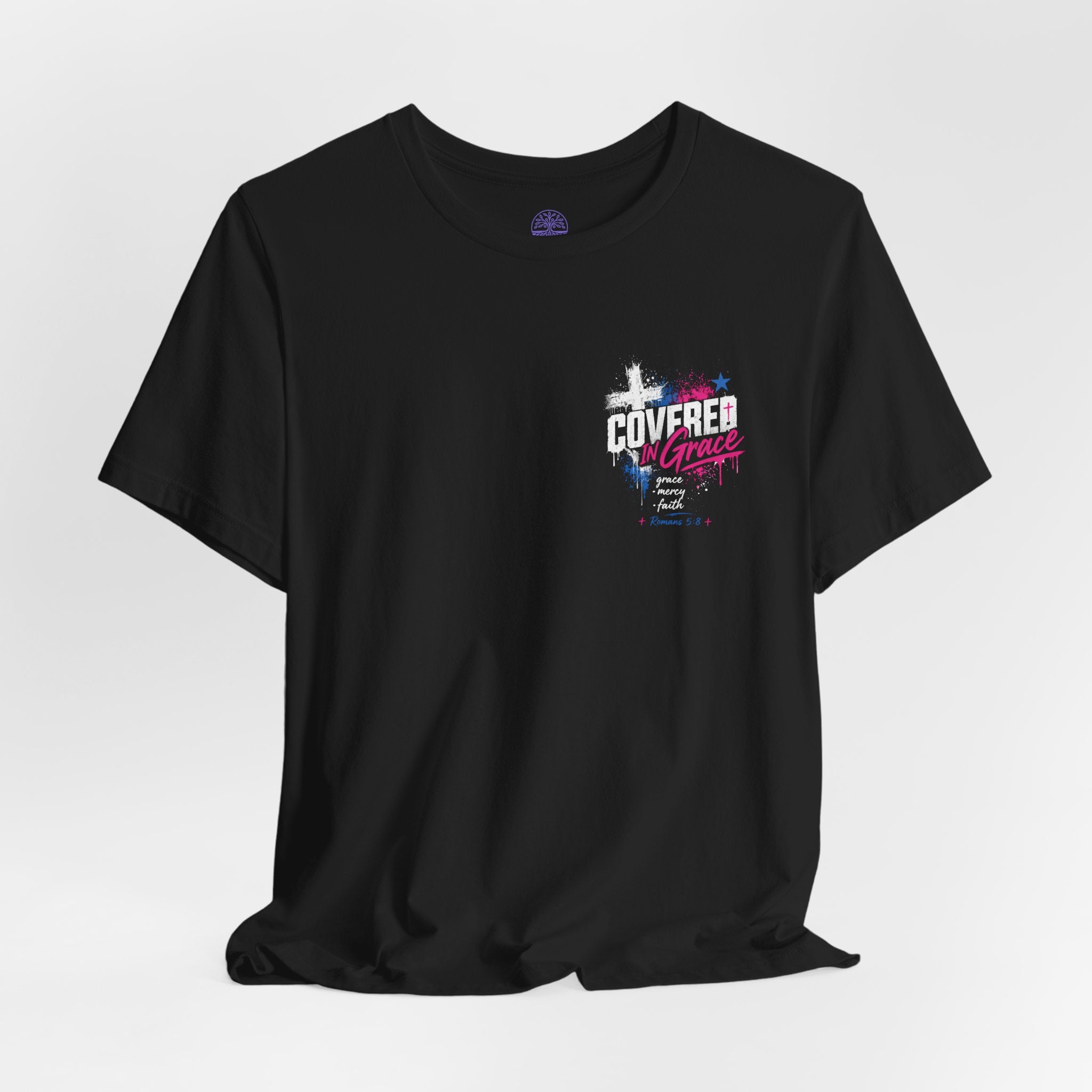 Covered in Grace T-Shirt — Christian Faith Graphic Tee (Inspirational)