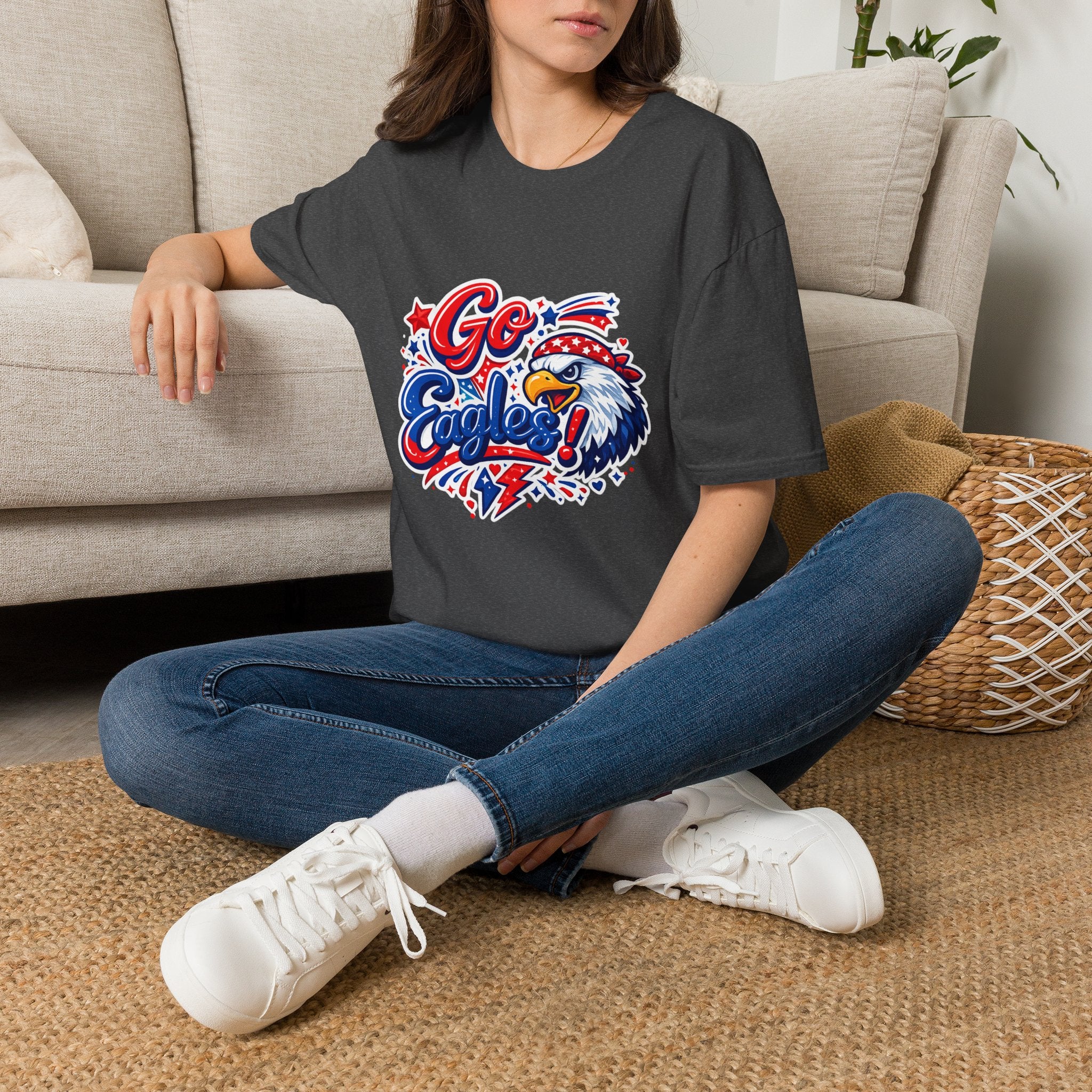 Eagle Fan T-Shirt – "Go Eagles" Patriotic Sports Tee