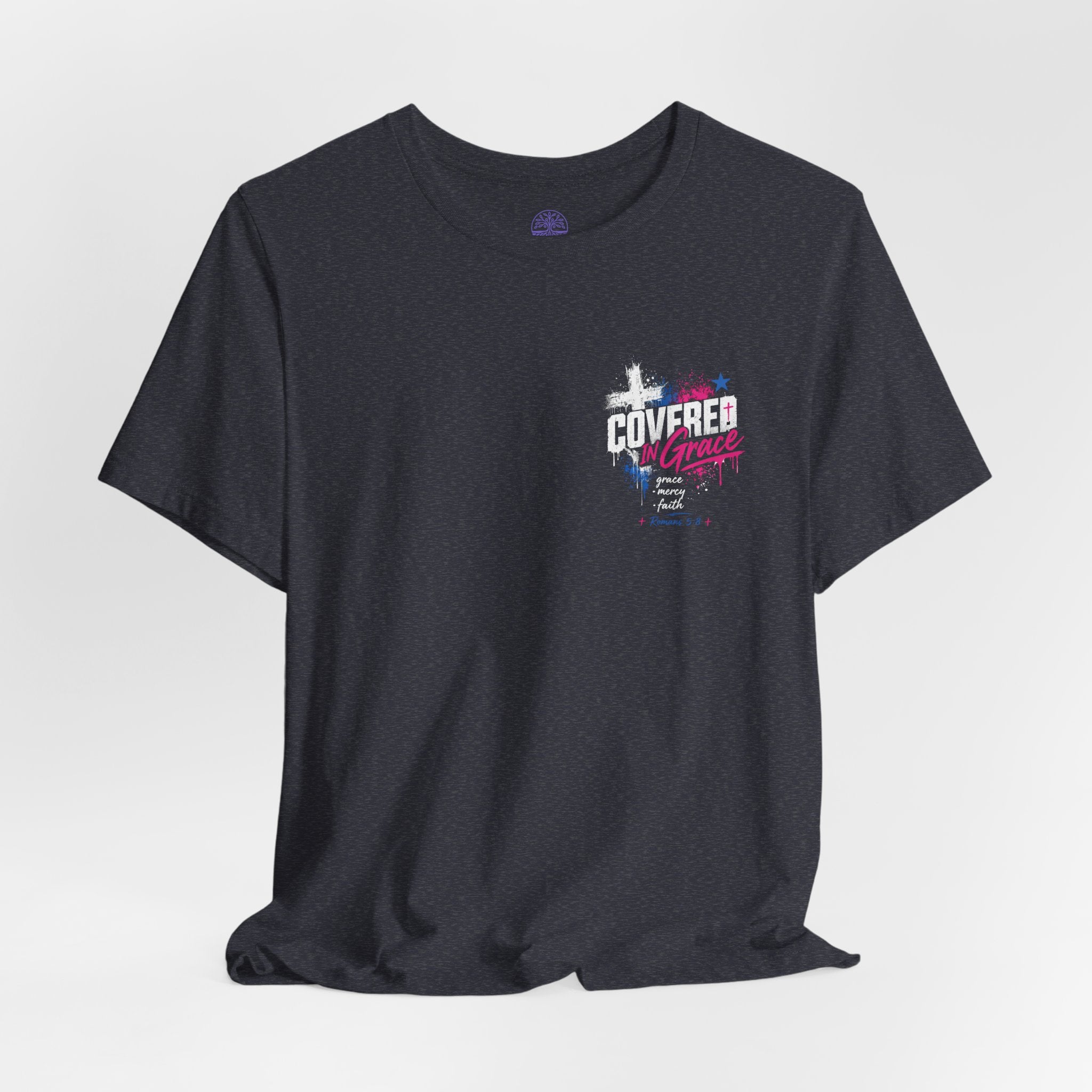 Covered in Grace T-Shirt — Christian Faith Graphic Tee (Inspirational)