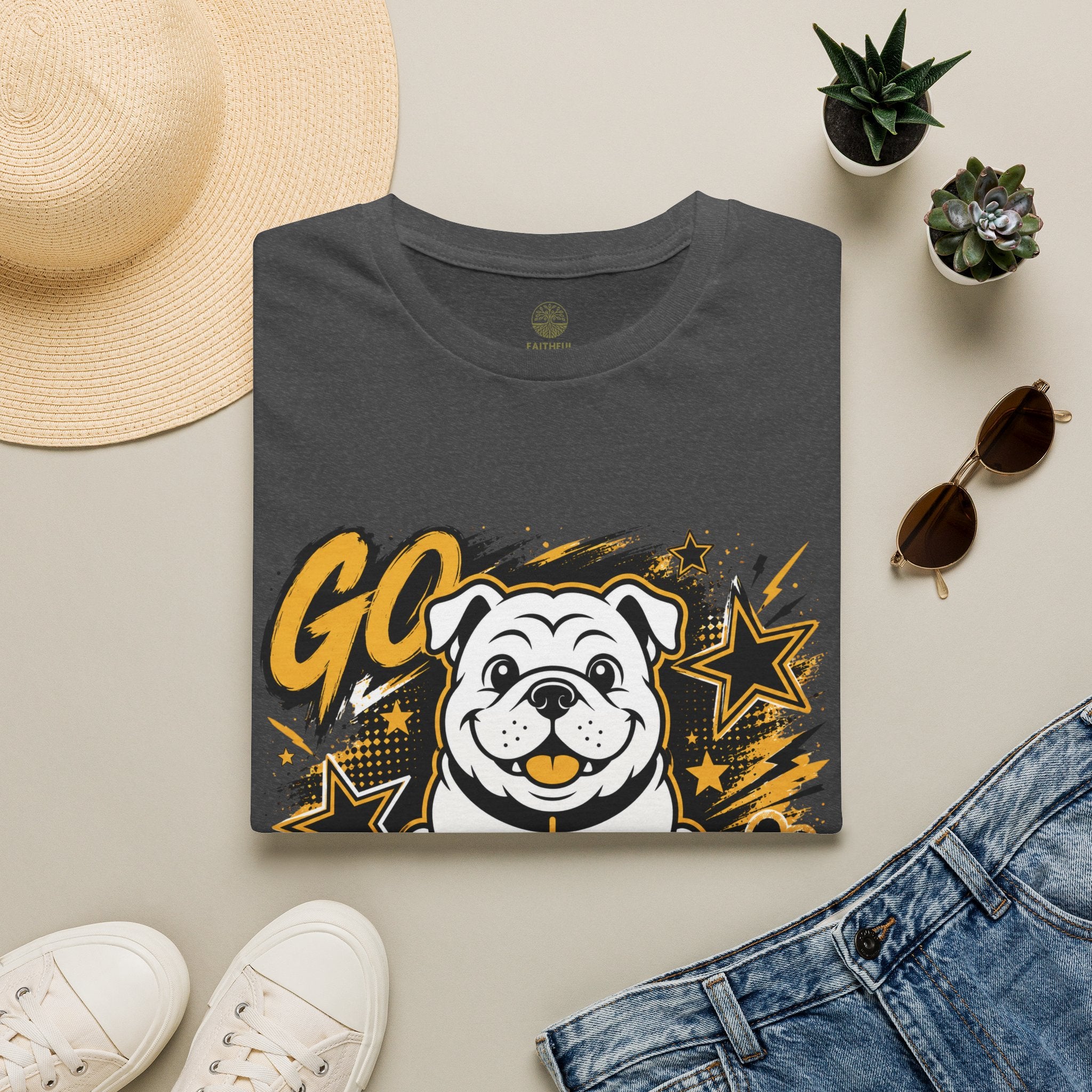 Bulldogs 'Go Bulldogs' T-Shirt — Cheer Squad School Spirit Tee