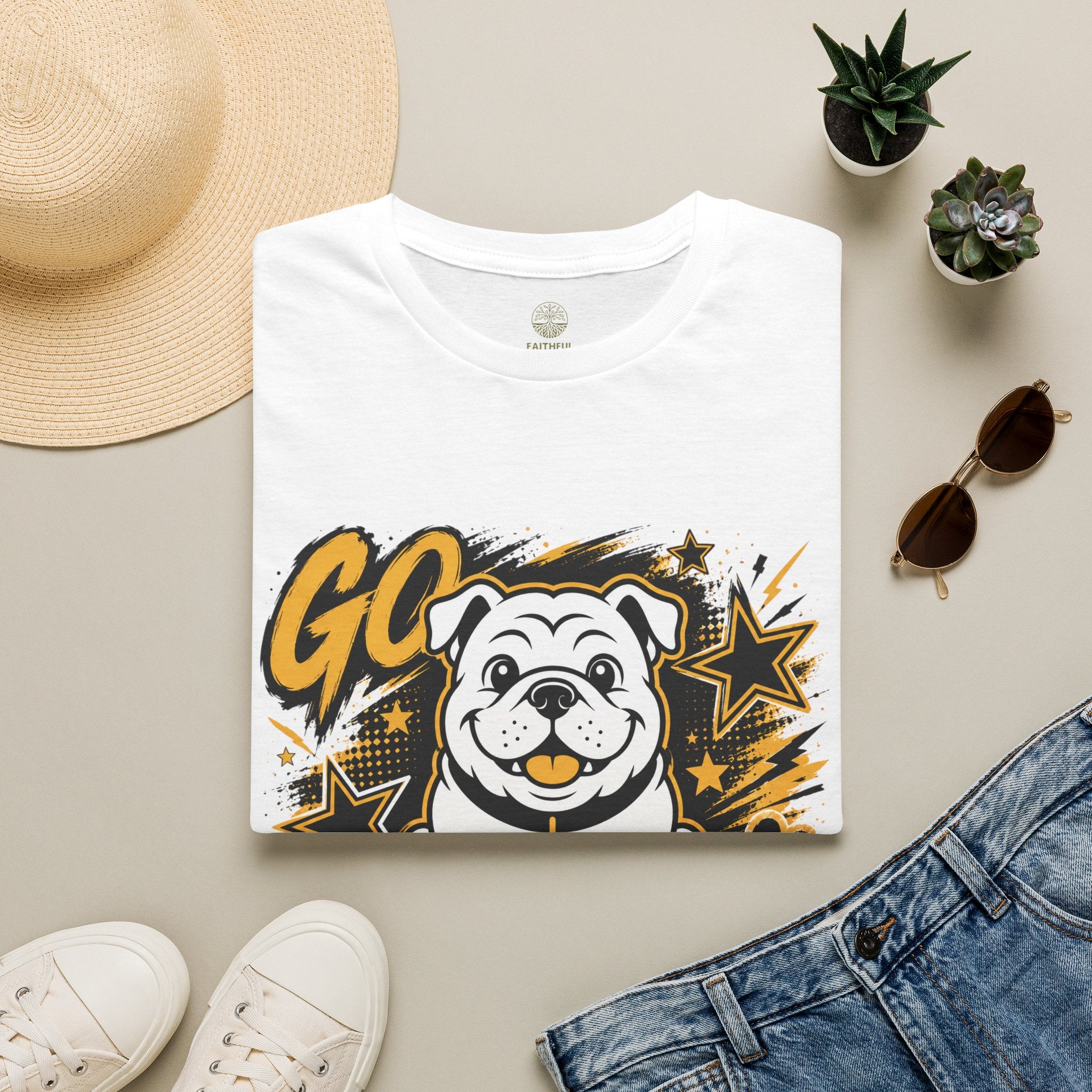 Bulldogs 'Go Bulldogs' T-Shirt — Cheer Squad School Spirit Tee