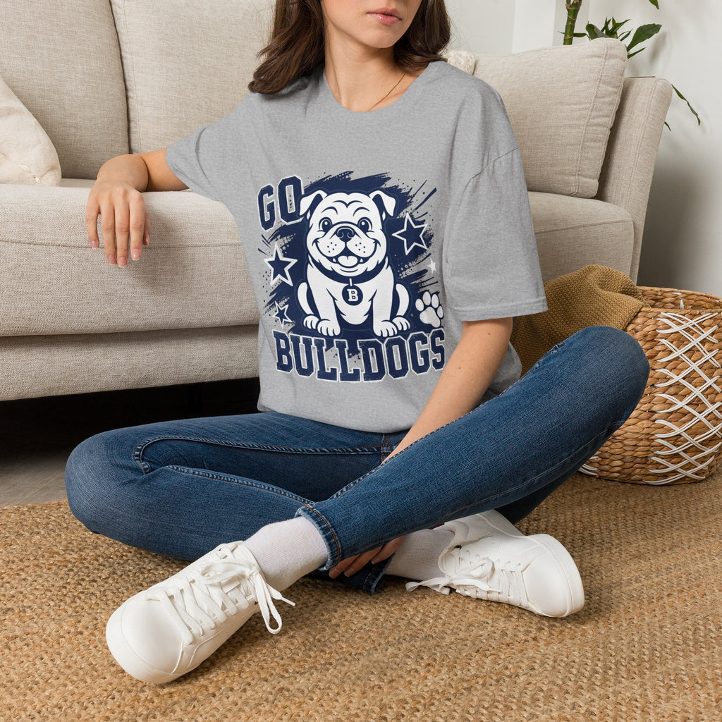 Bulldogs Mascot T‑Shirt – 'Go Bulldogs' Cute Bulldog School Spirit Tee