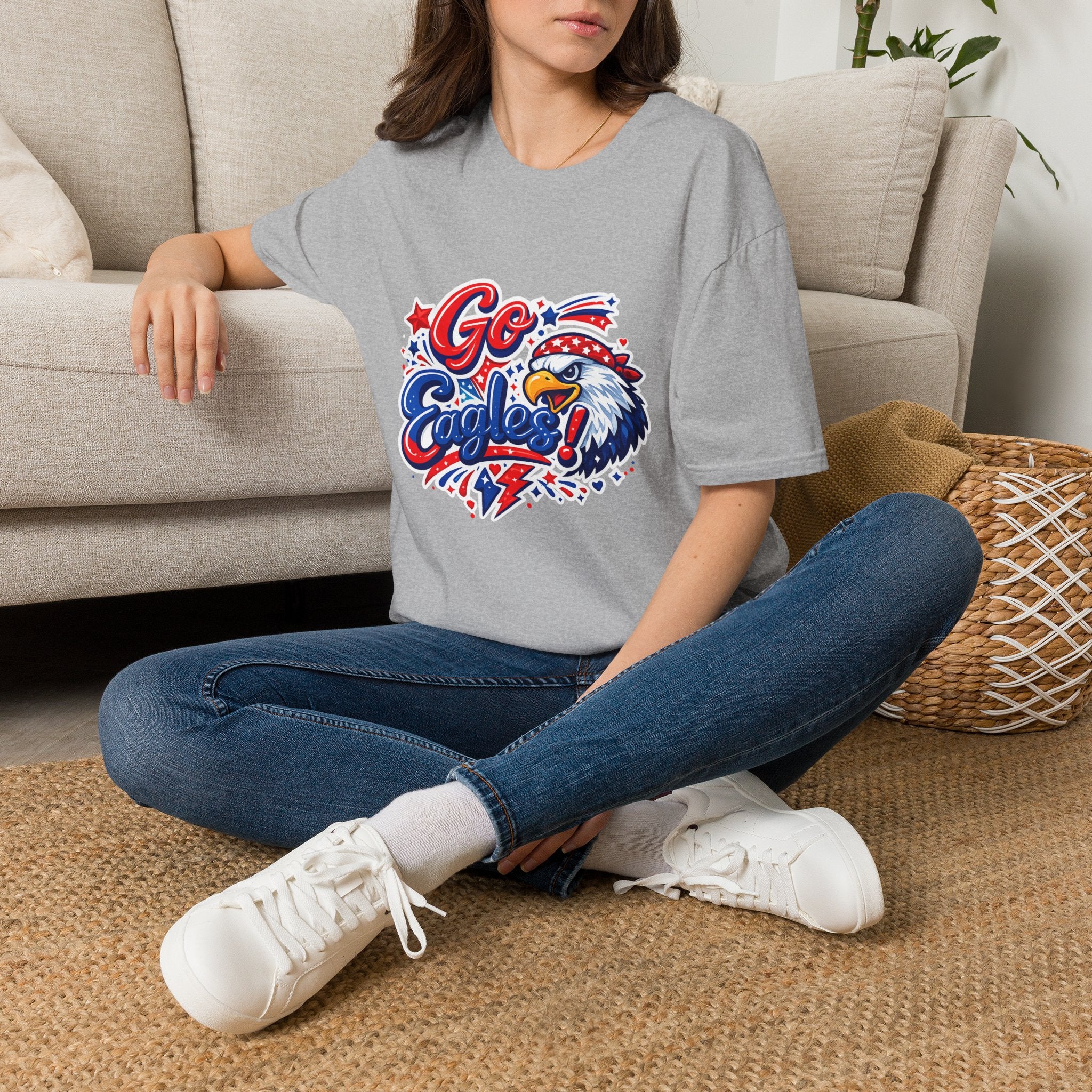 Eagle Fan T-Shirt – "Go Eagles" Patriotic Sports Tee