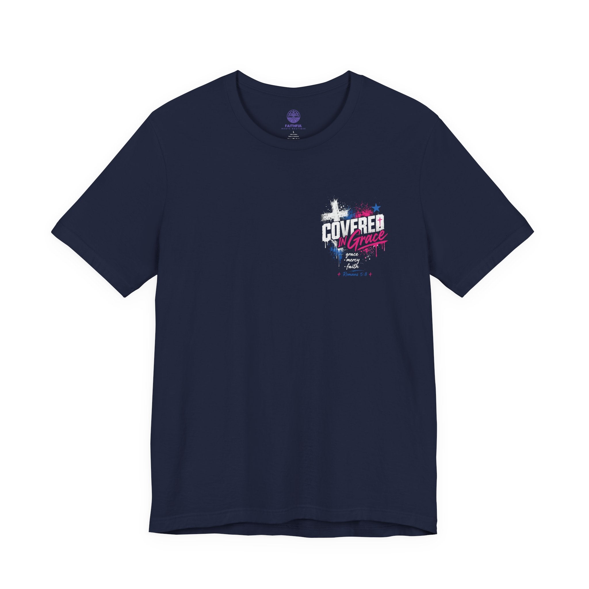 Covered in Grace T-Shirt — Christian Faith Graphic Tee (Inspirational)