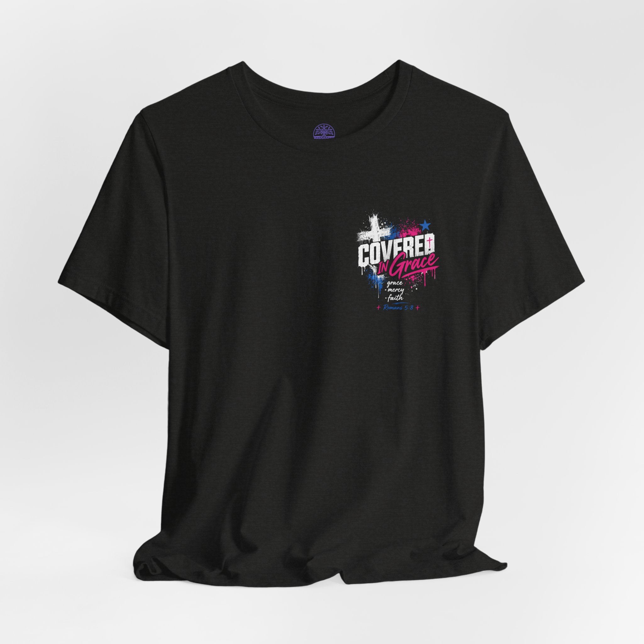 Covered in Grace T-Shirt — Christian Faith Graphic Tee (Inspirational)