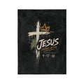 Christian Throw Blanket - "Jesus Changed My Life" Velveteen Microfiber Cozy Blanket