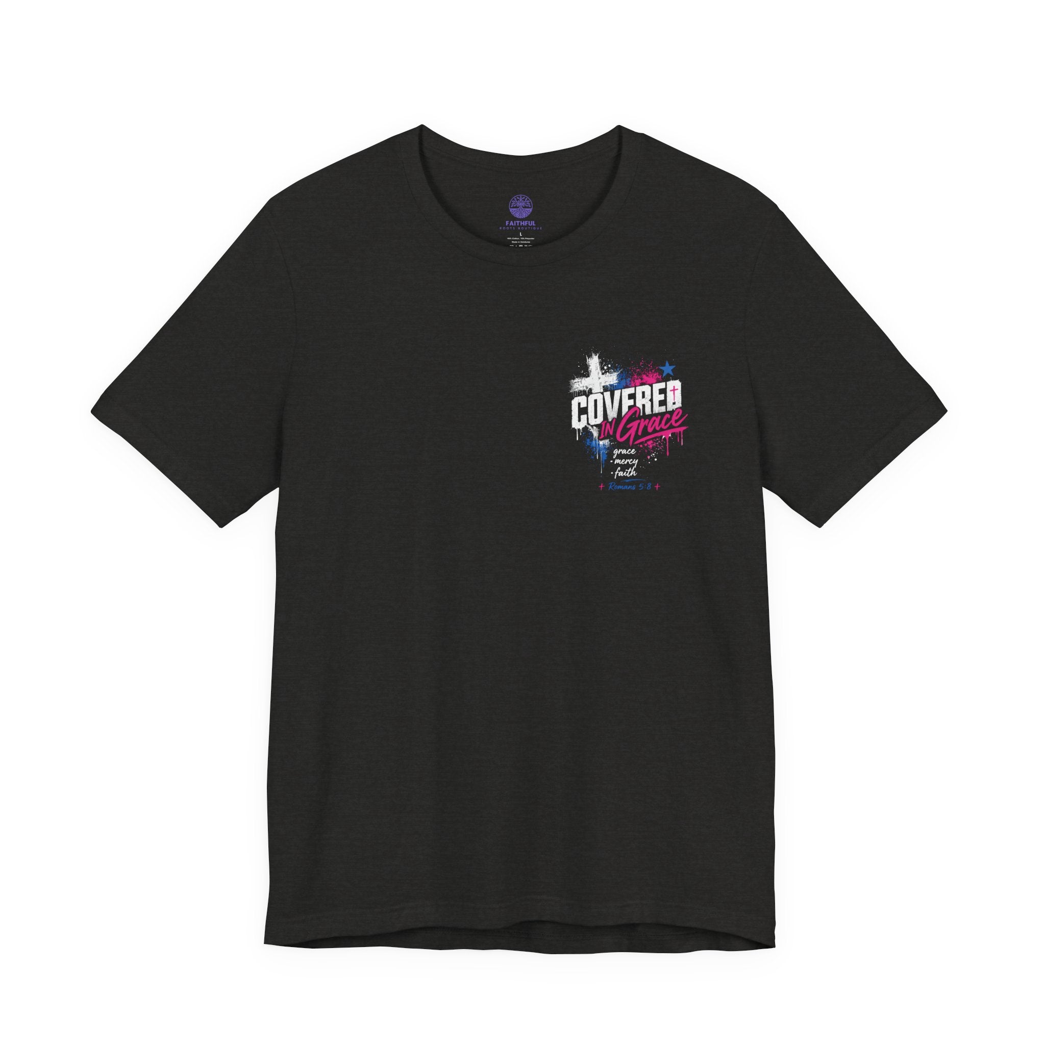 Covered in Grace T-Shirt — Christian Faith Graphic Tee (Inspirational)
