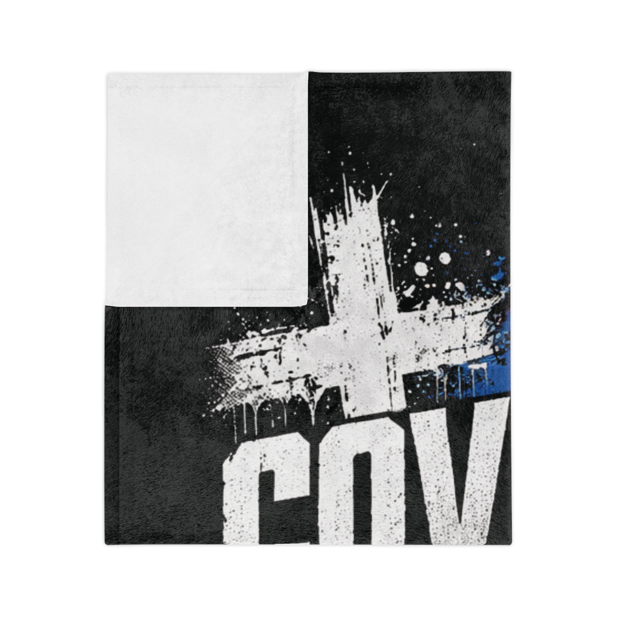 Covered in Grace Microfiber Blanket — Christian Faith Throw (Romans 5:8)