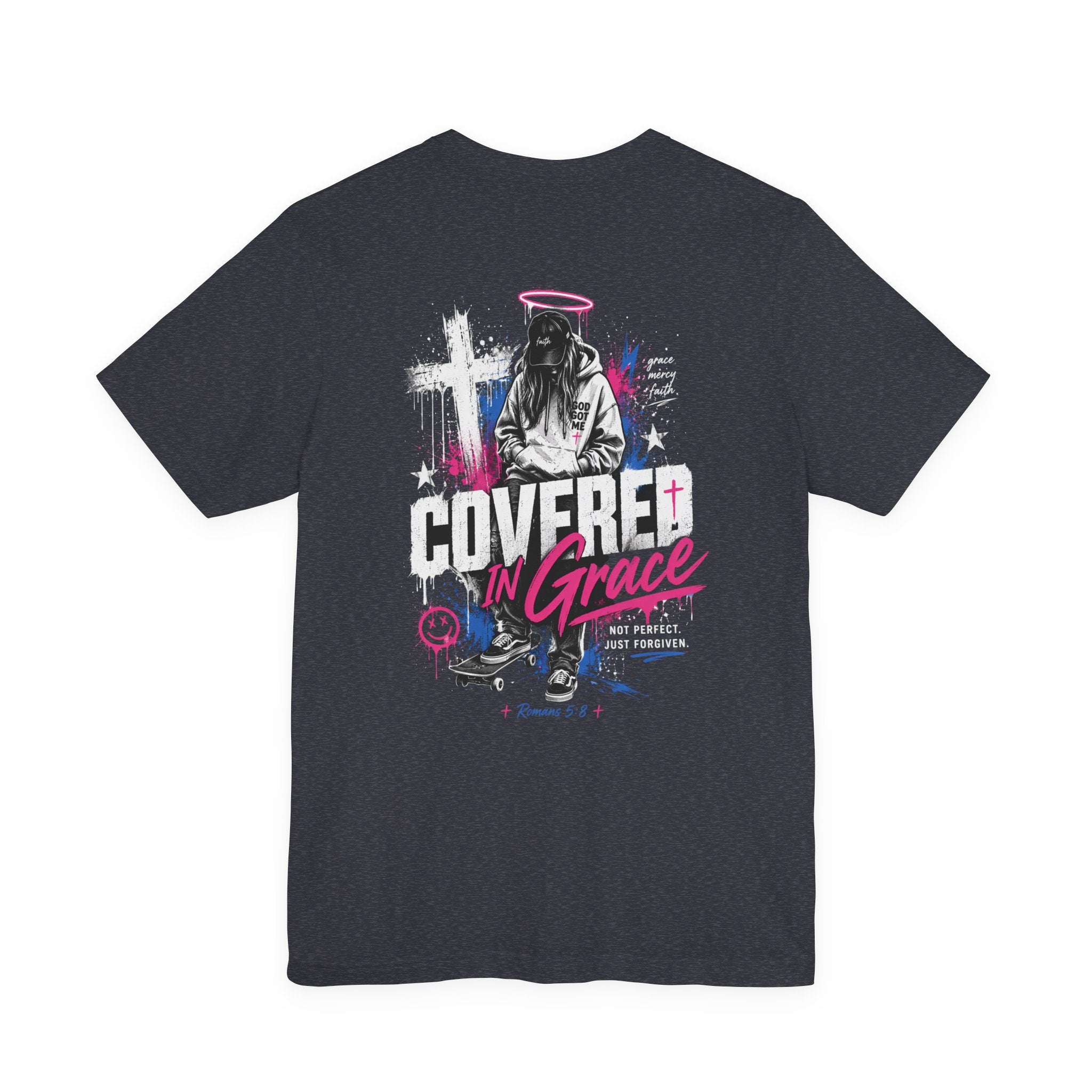 Covered in Grace T-Shirt — Christian Faith Graphic Tee (Inspirational)