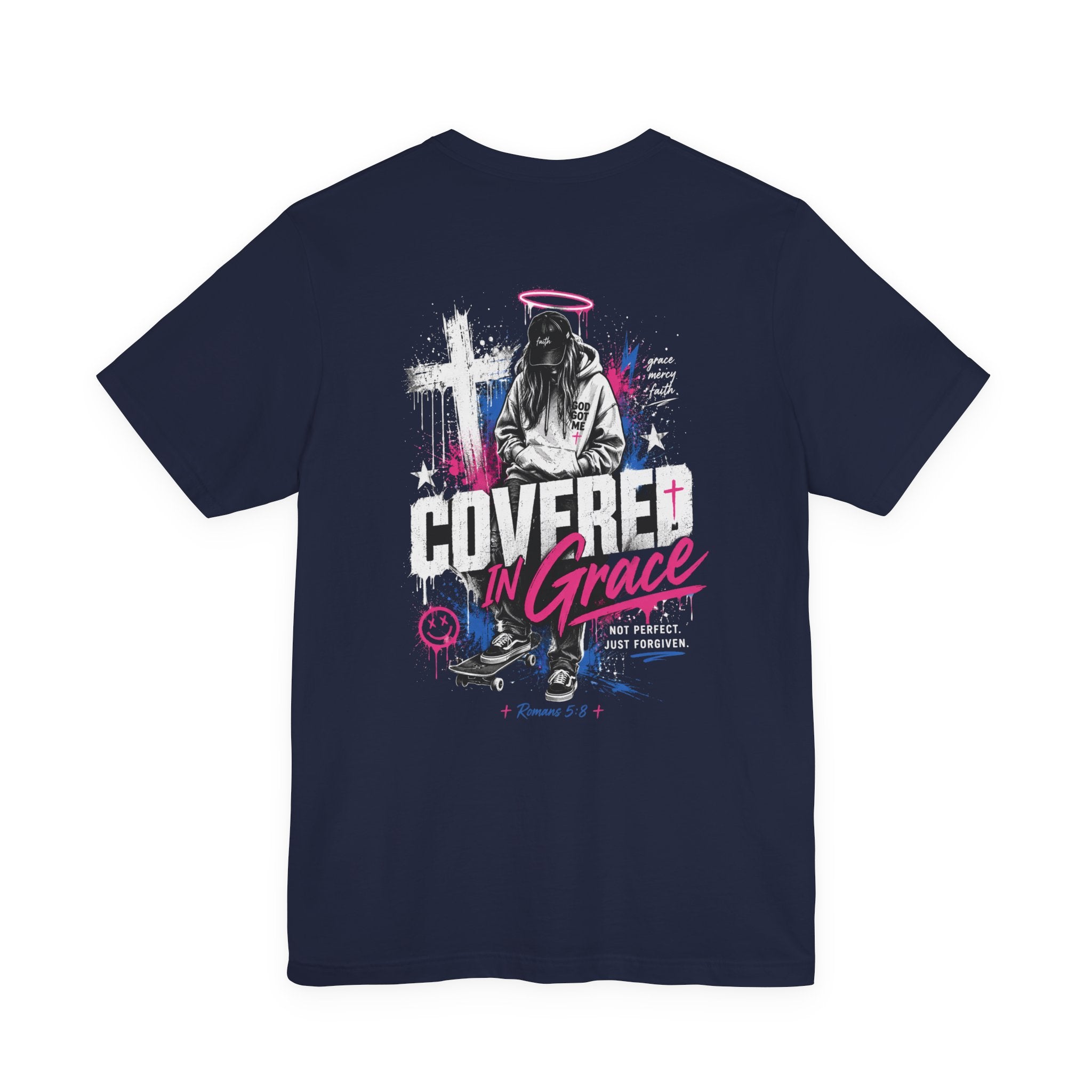 Covered in Grace T-Shirt — Christian Faith Graphic Tee (Inspirational)