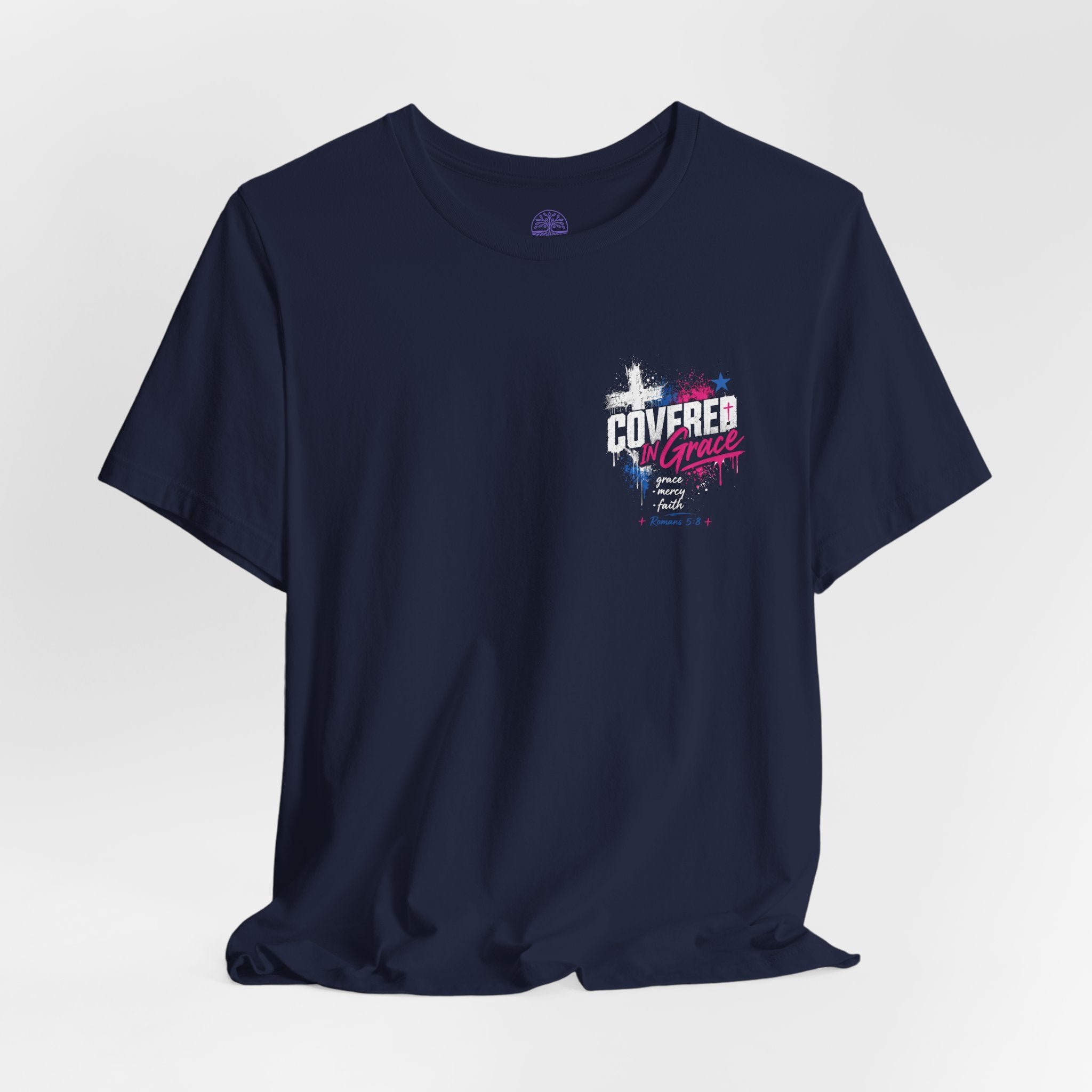 Covered in Grace T-Shirt — Christian Faith Graphic Tee (Inspirational)