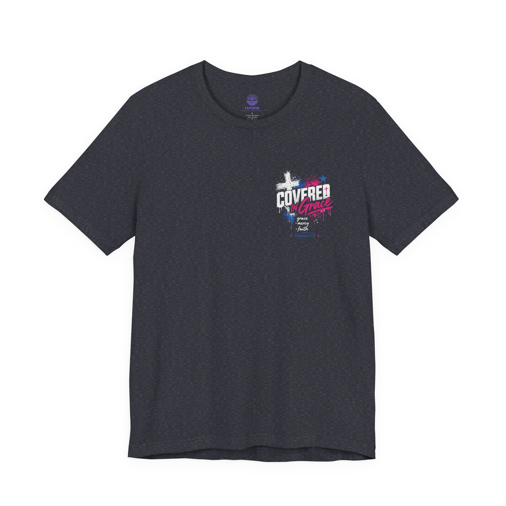 Covered in Grace T-Shirt — Christian Faith Graphic Tee (Inspirational)