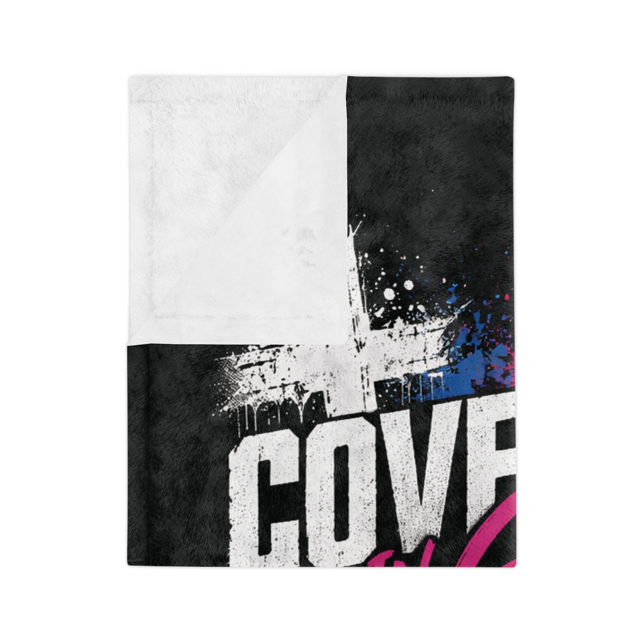 Covered in Grace Microfiber Blanket — Christian Faith Throw (Romans 5:8)