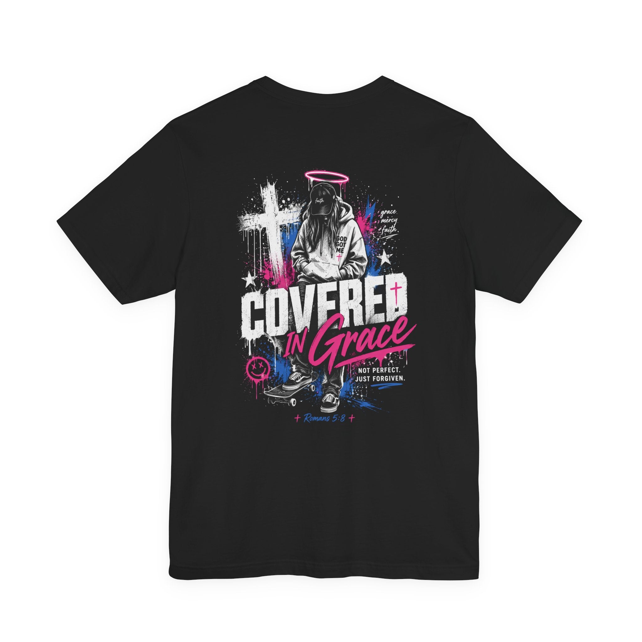 Covered in Grace T-Shirt — Christian Faith Graphic Tee (Inspirational)