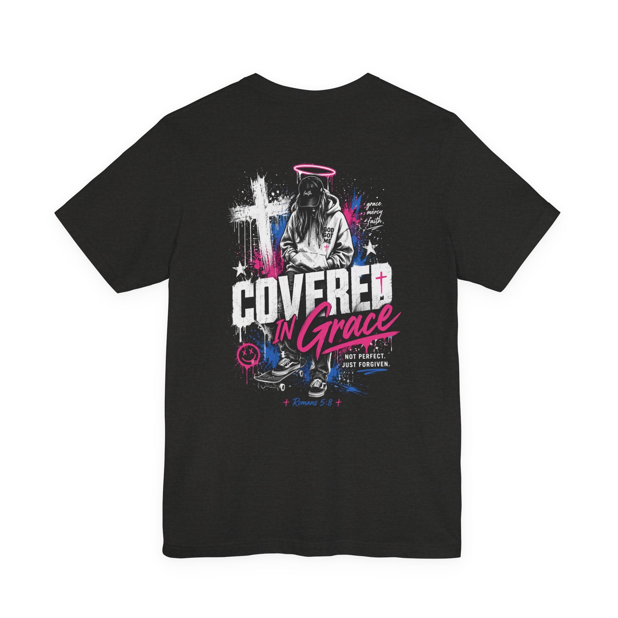 Covered in Grace T-Shirt — Christian Faith Graphic Tee (Inspirational)