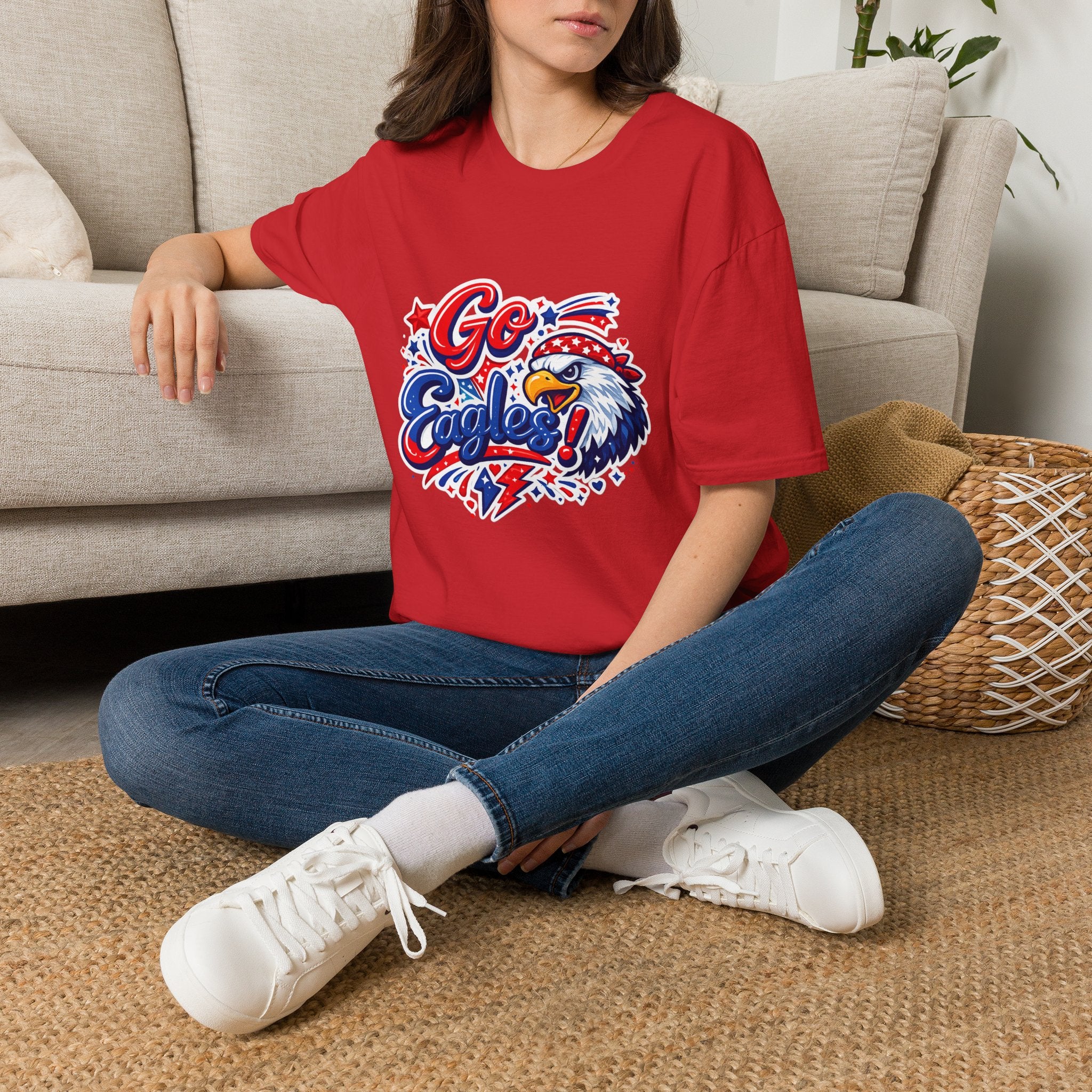 Eagle Fan T-Shirt – "Go Eagles" Patriotic Sports Tee
