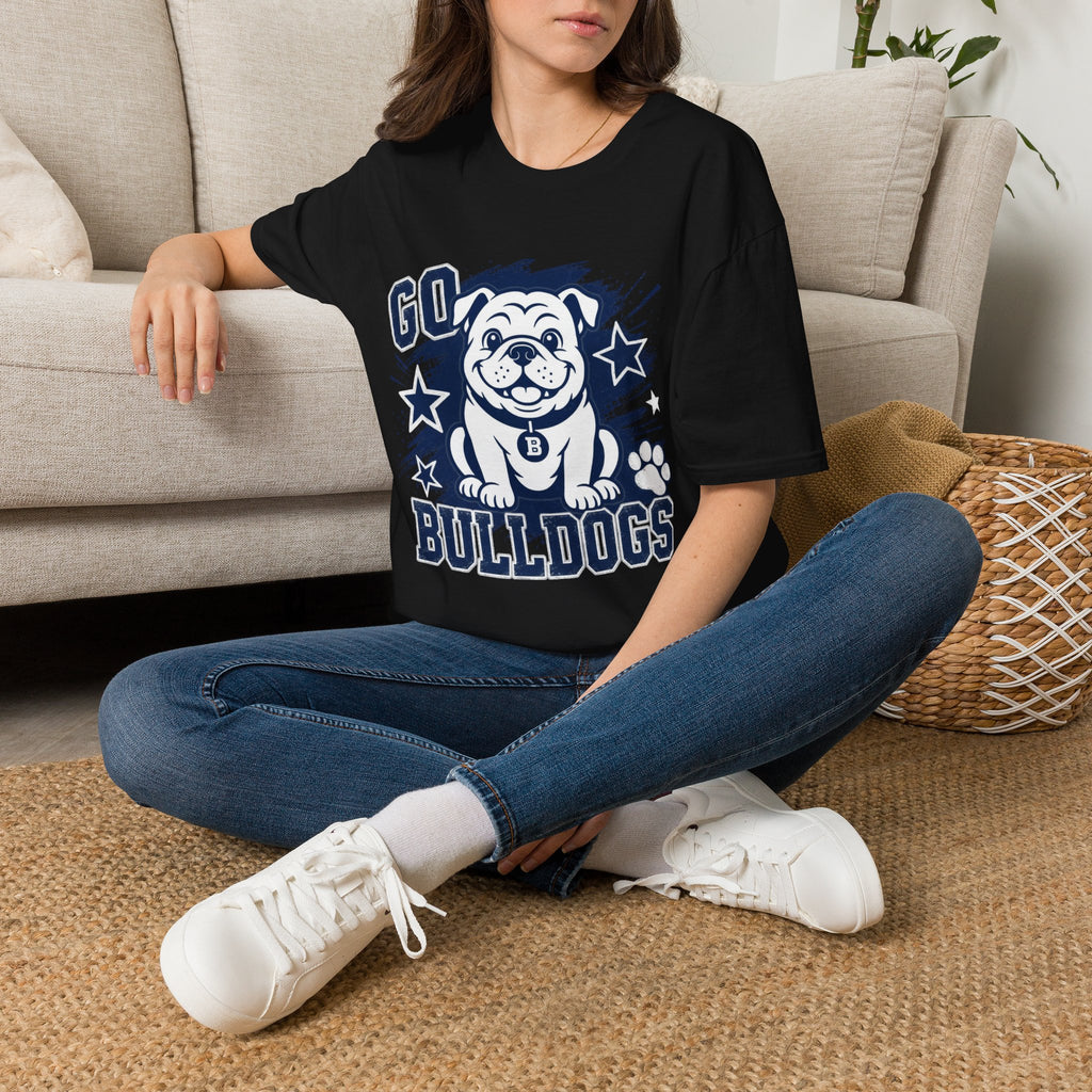 Bulldogs Mascot T‑Shirt – 'Go Bulldogs' Cute Bulldog School Spirit Tee