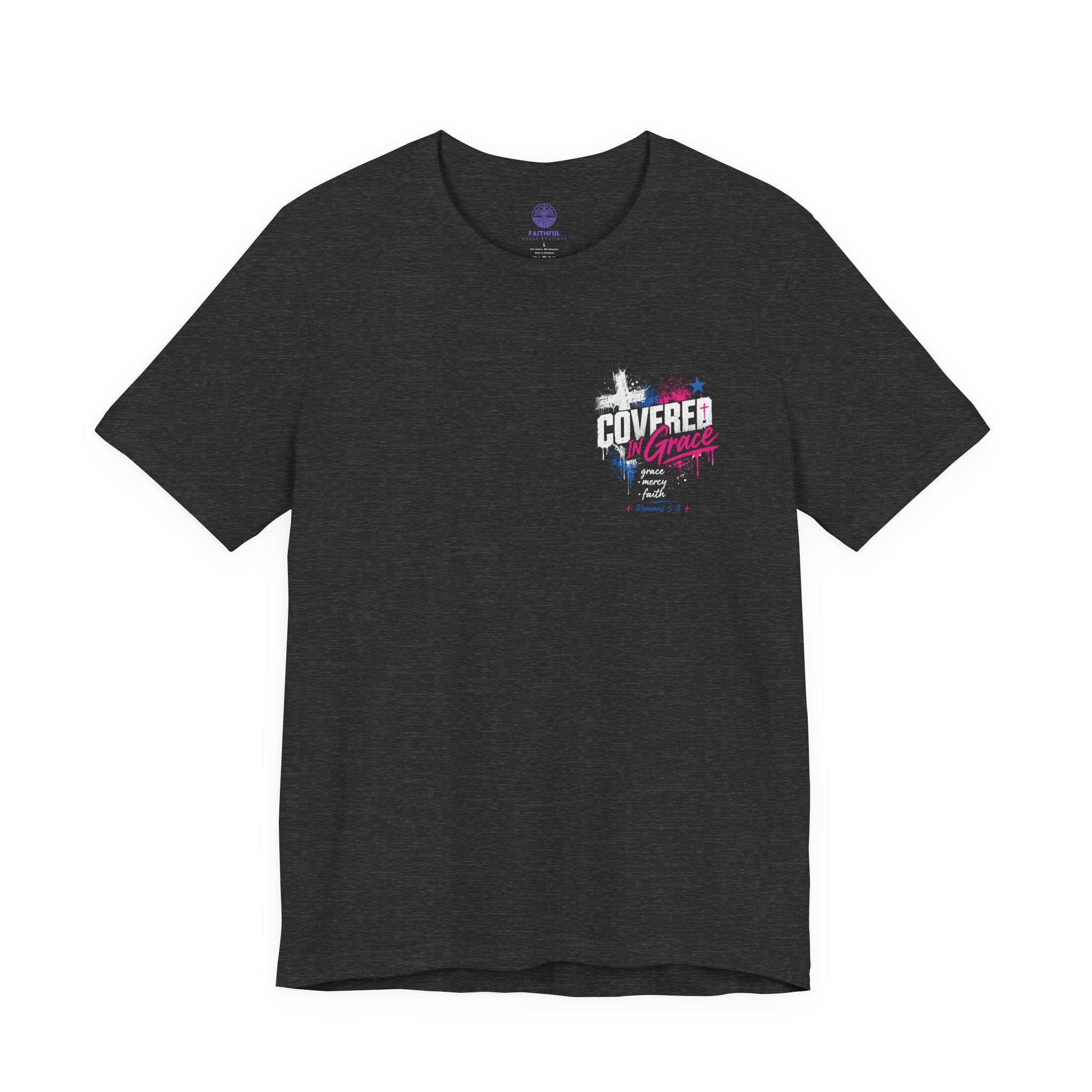 Covered in Grace T-Shirt — Christian Faith Graphic Tee (Inspirational)