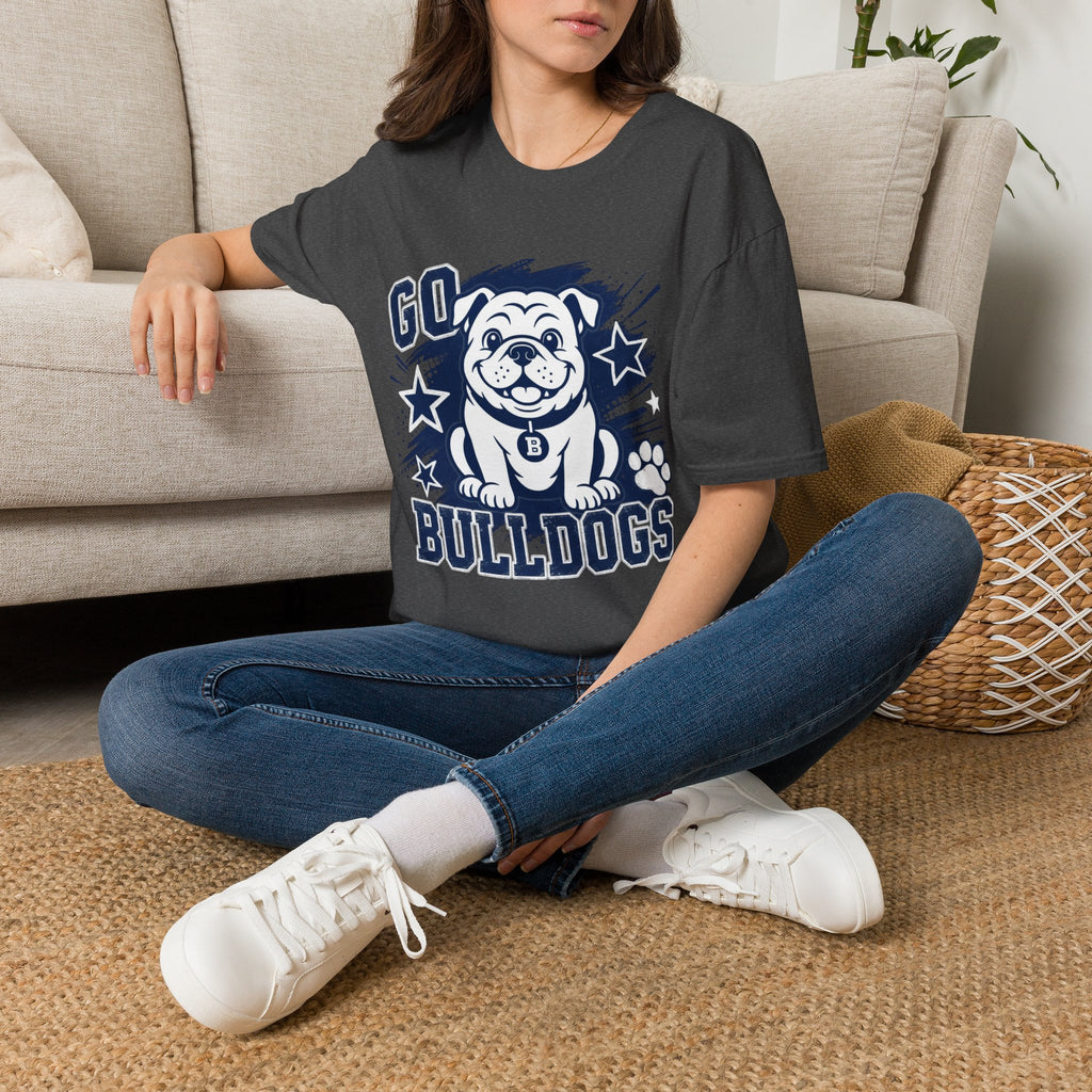 Bulldogs Mascot T‑Shirt – 'Go Bulldogs' Cute Bulldog School Spirit Tee