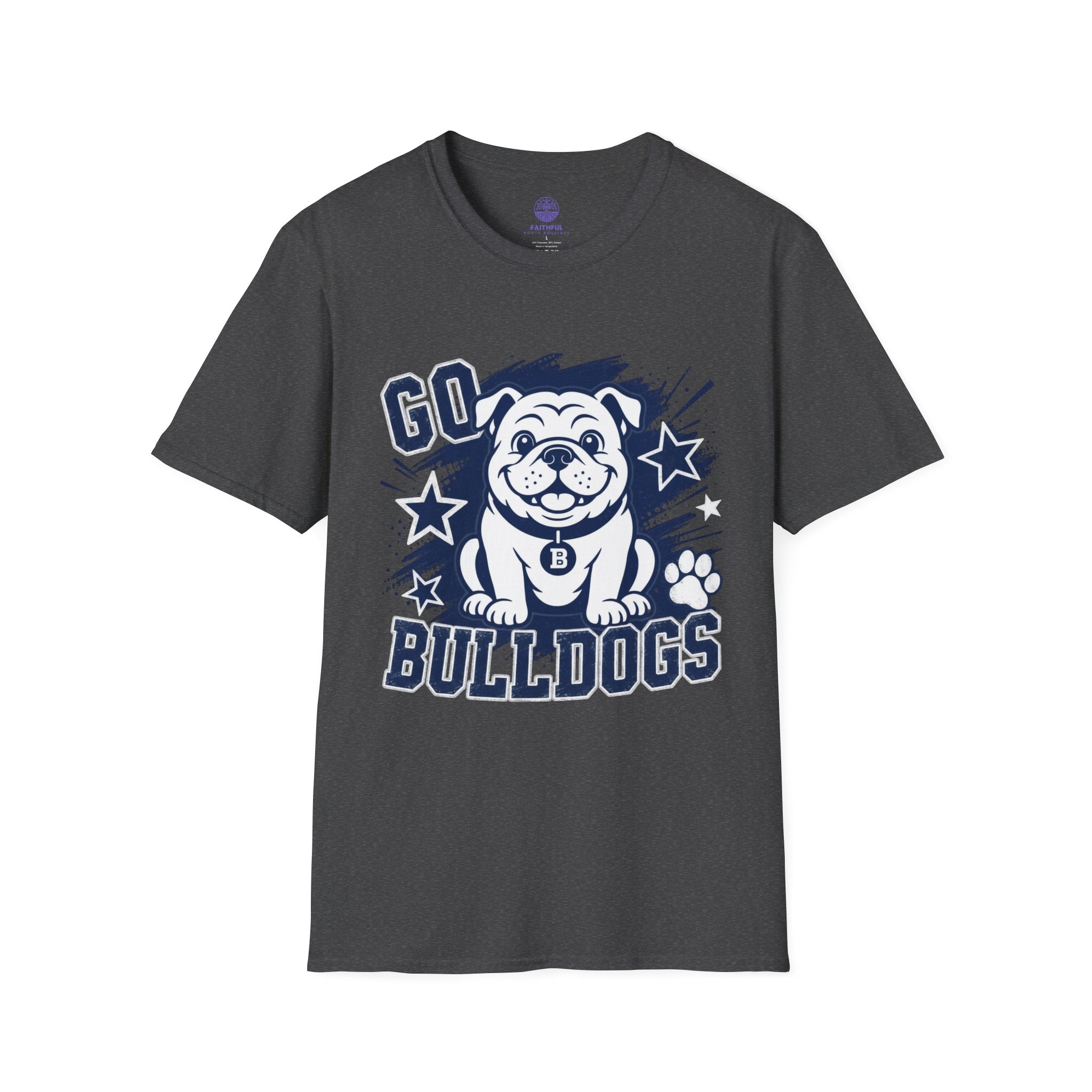 Bulldogs Mascot T‑Shirt – 'Go Bulldogs' Cute Bulldog School Spirit Tee