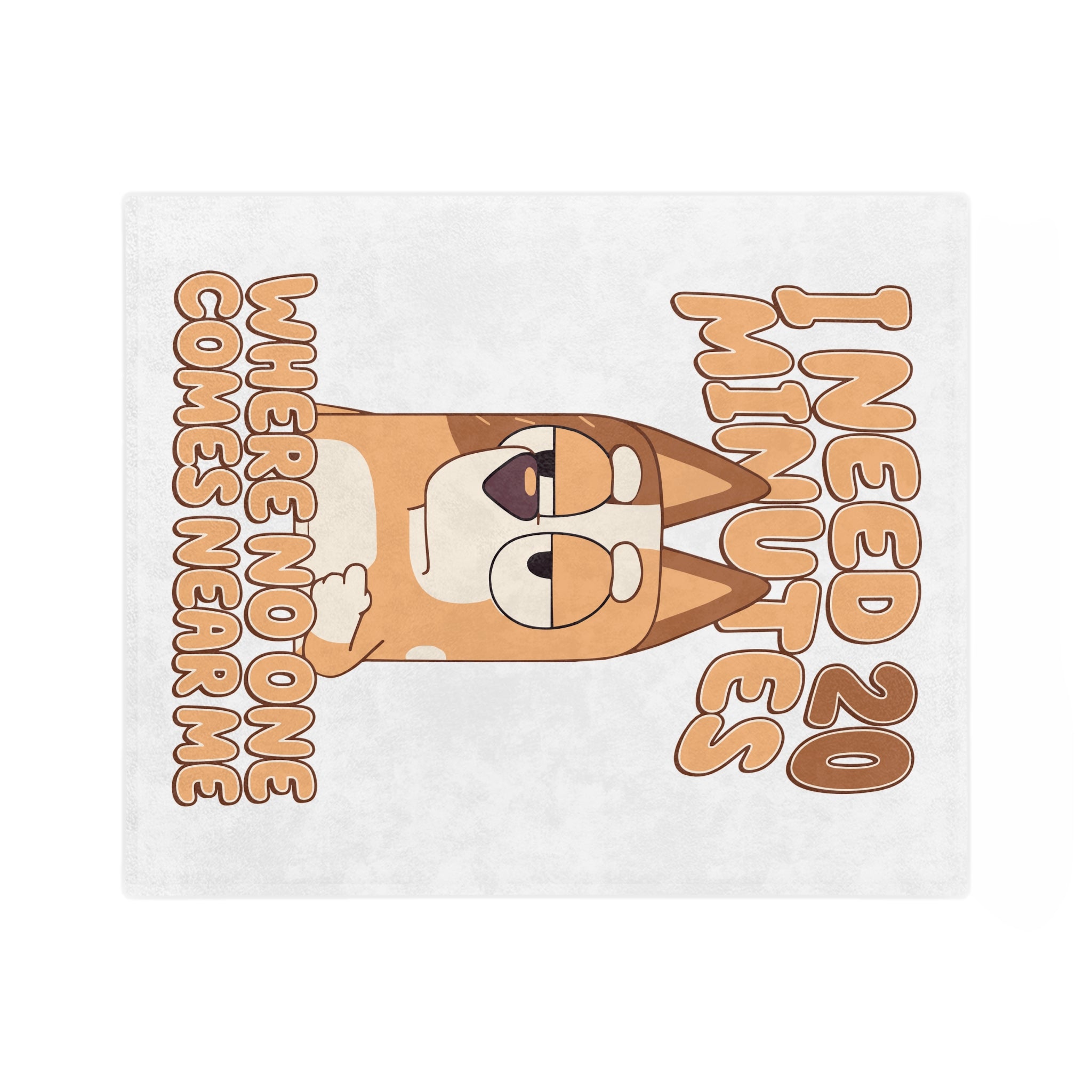 Cozy Microfiber Blanket — "I Need 20 Minutes Where No One Comes Near Me" Cute Dog Nap Throw